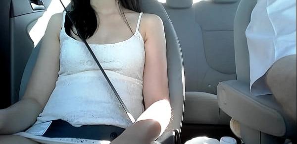  Asian Camel Toe  Upskirt While Sleeping in Car